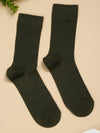 Cantabil Men's Pack of 5 Crew Length Olive Green Socks