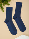 Cantabil Men's Pack of 5 Crew Lenght Blue Socks