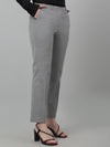 Cantabil Women's Grey Solid Non-Pleated Formal Trouser For Summer