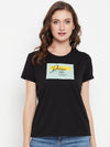 Cantabil Women Black Round NeckT-Shirt (7135524814987)