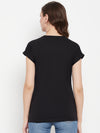 Cantabil Women Black Round Neck T-Shirt (7135533662347)