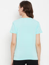 Cantabil Women Aqua Round Neck T-Shirt (7135550210187)