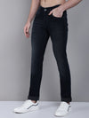 Cantabil Navy Blue Solid Cotton Denim Flat Front Mid Rise Full Length Regular Fit Casual Jeans For Men (7162843922571)
