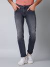 Cantabil Cotton Denim Flat Front Mid Rise Full Length Regular Fit Grey Solid Casual Jeans For Men