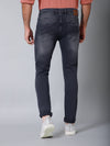 Cantabil Cotton Denim Flat Front Mid Rise Full Length Regular Fit Grey Solid Casual Jeans For Men