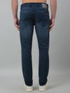 Cantabil Blue Solid Mid Rise Full Length Stretchable Jeans For Men