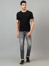 Cantabil Men's Grey Solid Full Length Stretchable Jeans