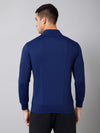 Cantabil Solid Full Sleeves Mock Collar Regular Fit Full Zipper Front Men Blue Active Wear Jacket