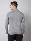 Cantabil Solid Full Sleeves Mock Collar Regular Fit Full Zipper Front Men Grey Active Wear Jacket