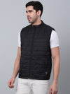 Cantabil Solid Navy Sleeveless Mock Collar Regular Fit Reversible Casual Jacket For Men
