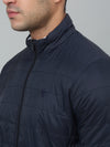 Cantabil Solid White Full Sleeves Band Collar Regular Fit Reversible Jacket for Men