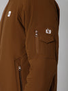 Cantabil Solid Full Sleeves Mock Collar Regular Fit Brown Casual Reversible Jacket for Mens