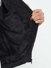 Cantabil Solid Black Full Sleeves Mock Collar Regular Fit Casual Jacket for Men