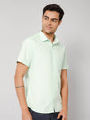 Cantabil Men Cotton Solid Light Green Half Sleeve Casual Shirt for Men with Pocket (7112553857163)