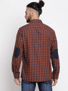 Cantabil Men Cotton Checkered Brown Full Sleeve Casual Shirt for Men with Pocket (6767514943627)