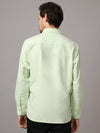 Cantabil Cotton Self Design Light Green Full Sleeve Casual Shirt for Men with Pocket (7048396013707)