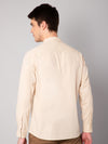 Cantabil Cotton Solid Beige Full Sleeve Casual Shirt for Men with Pocket (7048413872267)