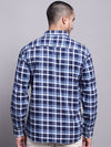Cantabil Cotton Checkered Navy Blue Full Sleeve Casual Shirt for Men with Pocket (7137569702027)