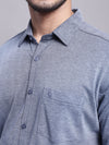 Cantabil Men Blue Casual Shirt (7143417151627)