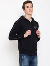 Cantabil Solid Navy Full Sleeves Hooded Neck Regular Fit Casual Sweatshirt for Men