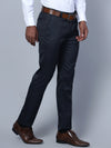 Cantabil Men Navy Blue Formal Trouser (7135544279179)