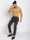 Cantabil Men Grey Cotton Blend Solid Regular Fit Casual Trouser (6768409051275)