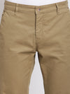 Cantabil Men Khaki Cotton Blend Solid Regular Fit Casual Trouser (6768414032011)