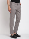 Cantabil Men Grey Cotton Blend Solid Regular Fit Casual Trouser (6768440148107)