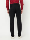 Cantabil Men Black Cotton Blend Solid Regular Fit Casual Trouser (6816275366027)