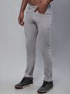 Cantabil Men Grey Cotton Blend Solid Regular Fit Casual Trouser (7113880535179)