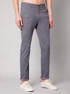 Cantabil Men Grey Cotton Blend Solid Regular Fit Casual Trouser (7048944910475)