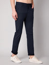 Cantabil Men Navy Blue Cotton Blend Solid Regular Fit Casual Trouser (7048948482187)