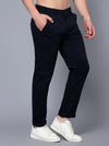 Cantabil Men Navy Blue Cotton Blend Self Design Regular Fit Casual Trouser (7089757094027)