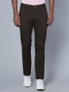 Cantabil Men Green Cotton Blend Self Design Regular Fit Casual Trouser (7135786533003)