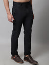 Cantabil Men Black Cotton Blend Printed Regular Fit Casual Trouser (7071169544331)