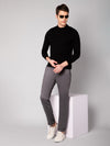 Cantabil Men Grey Cotton Blend Solid Regular Fit Casual Trouser (7048966635659)