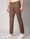 Cantabil Men Olive Cotton Blend Solid Regular Fit Casual Trouser (7048969552011)