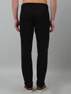 Cantabil Black Non Pleated Self DesignStretchable Casual Trouser For Men