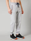 Cantabil Men Grey Melange Solid Full Length Regular Fit Active Wear Track Pant