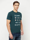 Cantabil Men's Bottle Green T-Shirt (6817079591051)