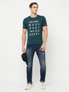 Cantabil Men's Bottle Green T-Shirt (6817079591051)