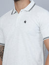 Cantabil Men Polo Neck Grey T-Shirt (7134686969995)