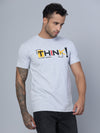 Cantabil Men Round Neck Grey T-Shirt (7134688673931)