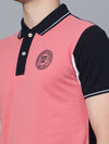 Cantabil Men Dusty Pink Polo T-Shirt (7133845323915)