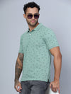 Cantabil Men Polo Neck Green T-Shirt (7134689198219)