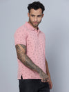 Cantabil Men Polo Neck Pink T-Shirt (7134690017419)