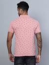 Cantabil Men Polo Neck Pink T-Shirt (7134690017419)