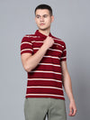 Cantabil Men Maroon Polo T-Shirt (7133851156619)