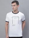 Cantabil Men White Round Neck T-Shirt (7136113393803)