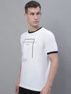 Cantabil Men White Round Neck T-Shirt (7136113393803)